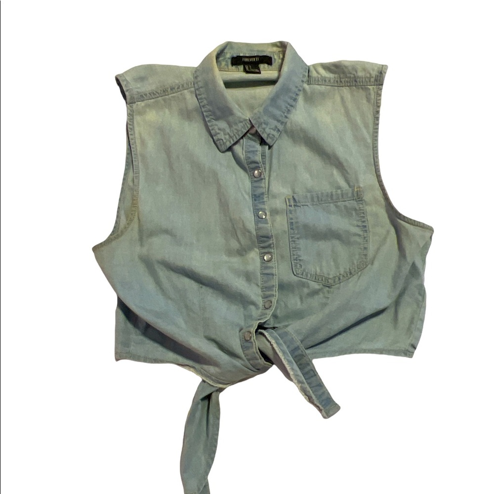 Jean crop top